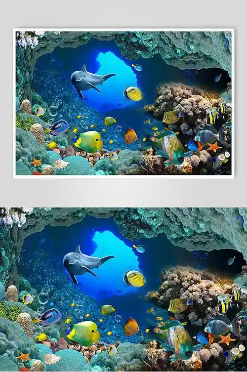 深海海洋世界海底世界d立体图海报