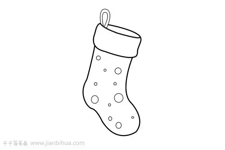 圣诞袜简笔画如何画_袜子简笔画