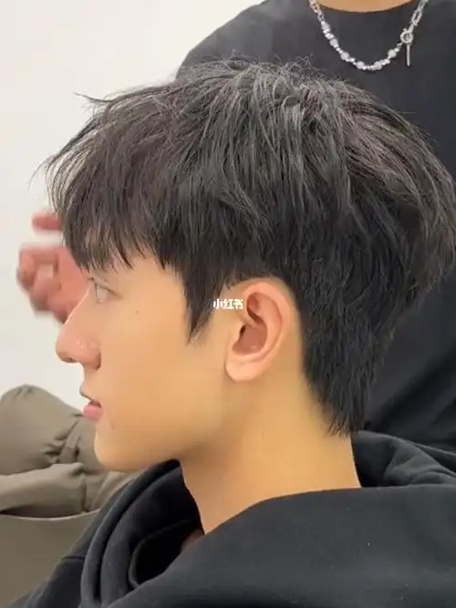 男生气垫微分碎盖发型