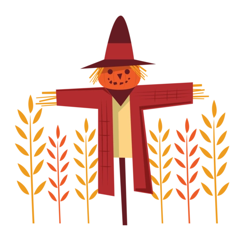 稻草人和麦穗png图片