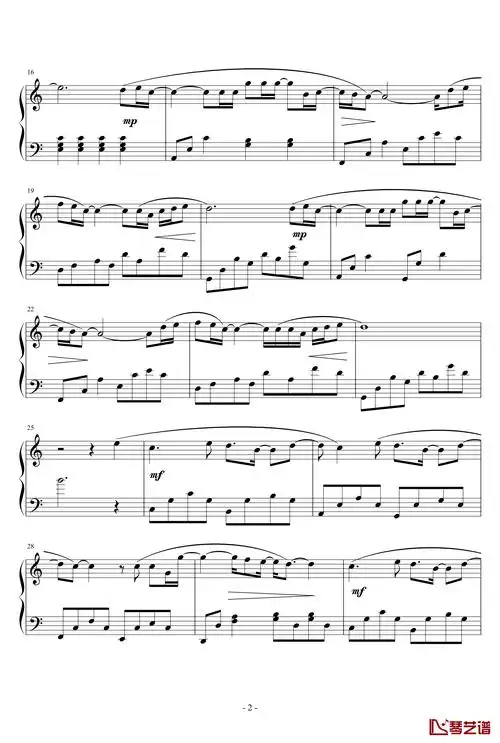 当我们一起走过钢琴谱-苏打绿-简谱网