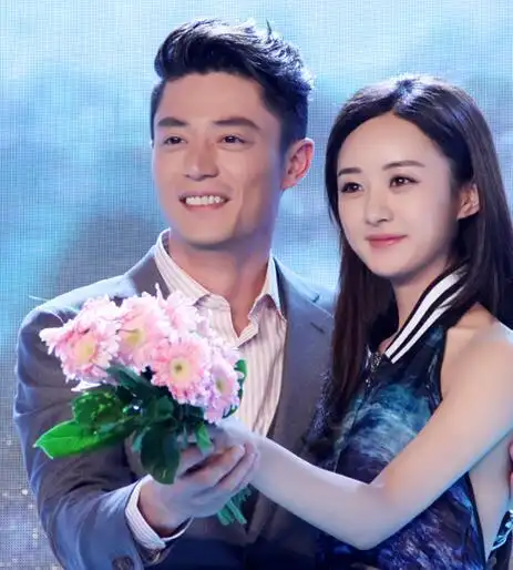 图赵丽颖花千骨发布会图片美哭了与霍建华的关系两人秀恩爱