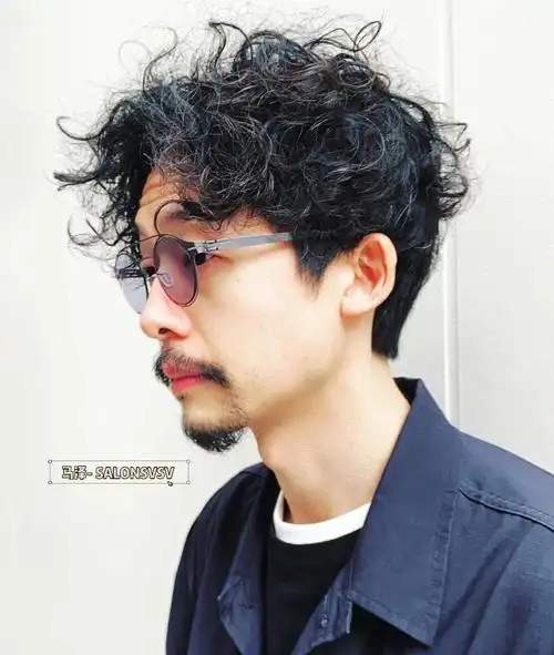 日系高质量男士卷发