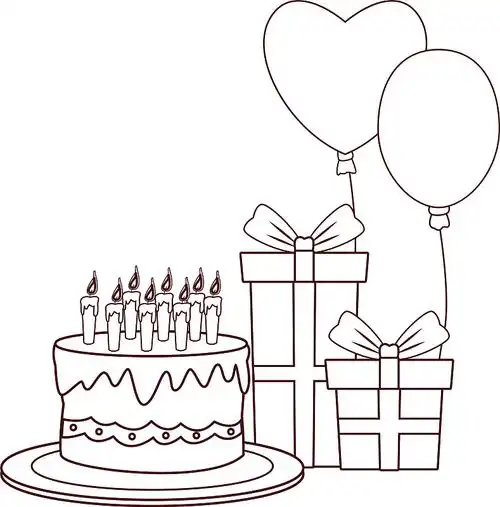 生日快乐的漫画图片