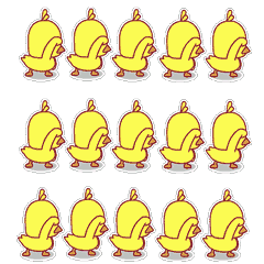 抖音小黄鸭跳舞表情包抖音彩虹鸭gif动态表情图片