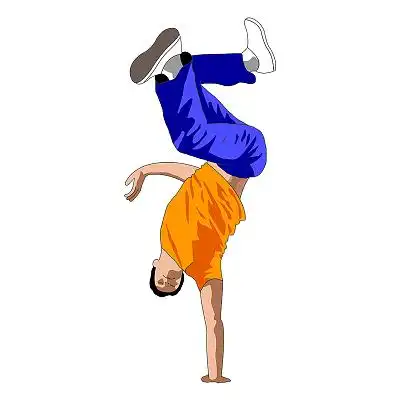 地板动作经典png素材玩滑板的年轻人手绘街舞男孩组合插画png跳街舞的