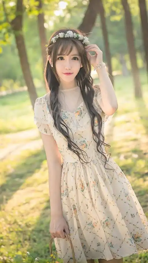 小清新长发美女,高清图片,手机锁屏桌面-壁纸族