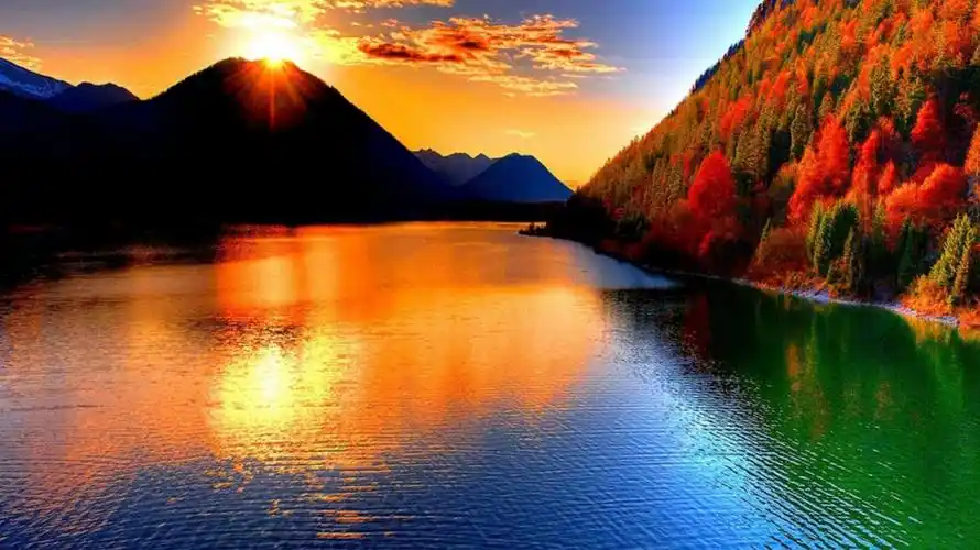 美丽的自然山水风景唯美高清桌面壁纸