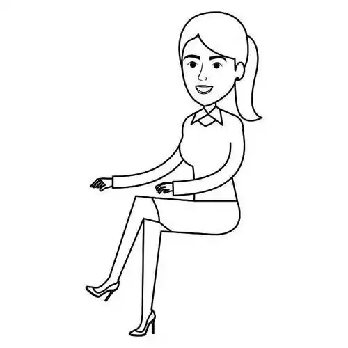 职业女性,坐,姿势,矢量,插画,设计_高清图片_全景视觉