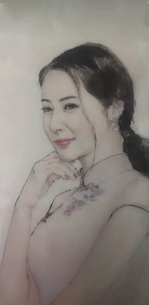 画家李一风老师水墨人物画