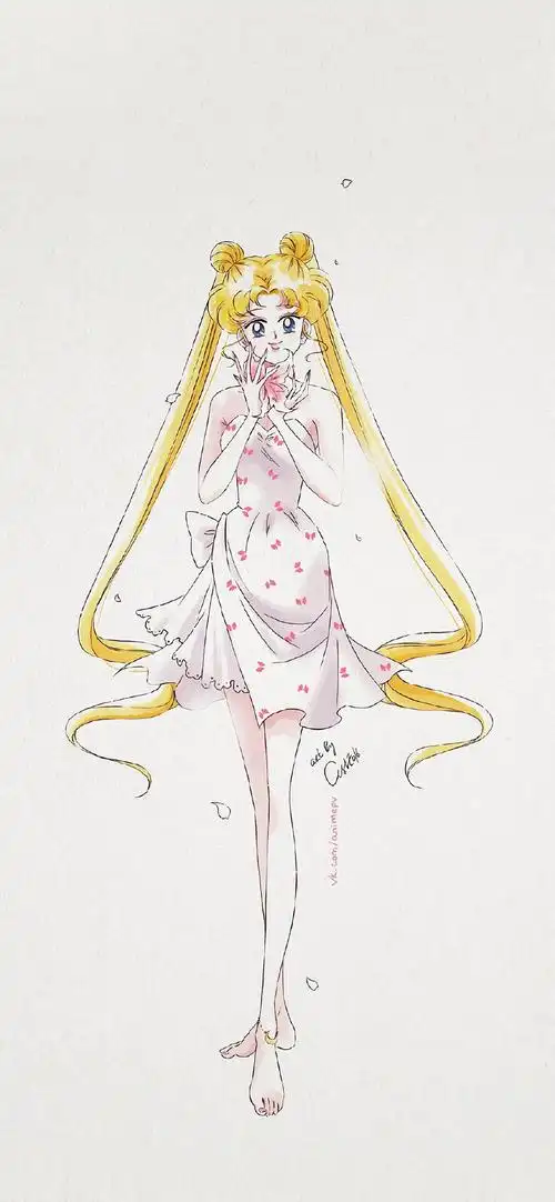 美少女战士手绘插画高清手机壁纸_卡通_手机壁纸下载_美桌网