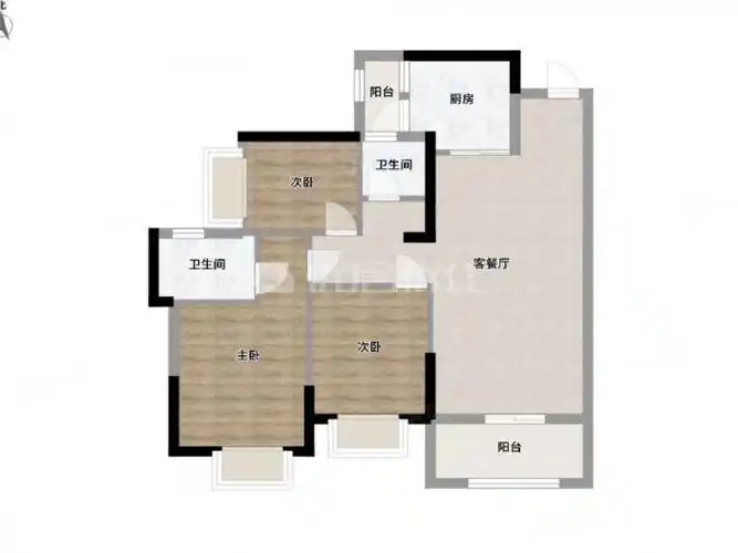 天誉城高层卧室可以看江景楼下滨江公园步行万达茂随时看