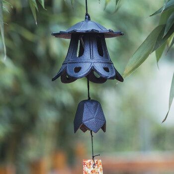 风铃挂件古风 日式复古风宝塔风铃南部铸铁日本和风金属挂饰门铃铛