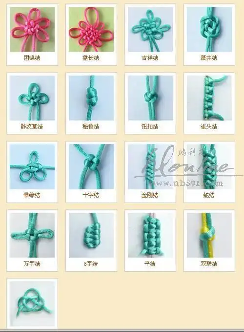 手串绳子编法大全 手串绳子编织大全 中国结 手链编法大全