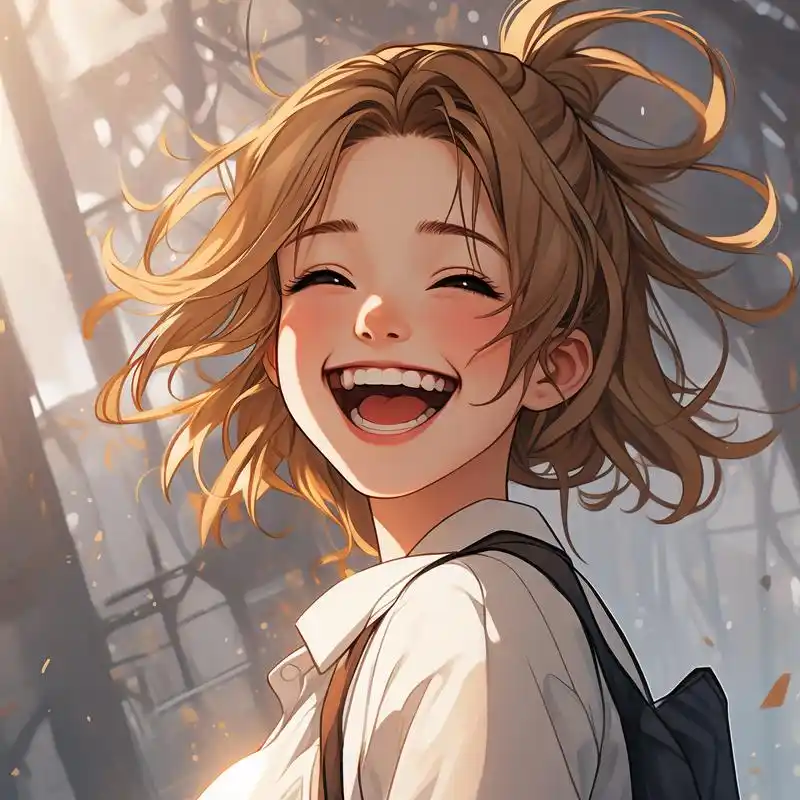 90灿烂笑容女生头像99