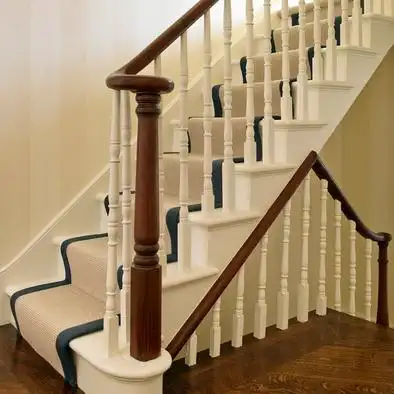 木楼梯扶手图片装修效果图-设计本