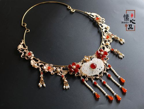 愫心手工项圈璎珞保色镀金饰品汉服古装古典项链