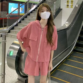 江米妮夏天女生胖妹妹夏季大码女装洋气显瘦套装夏高中学生穿的胖mm