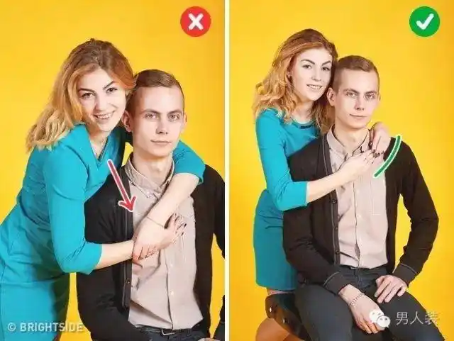和女朋友合影时,什么姿势最好?