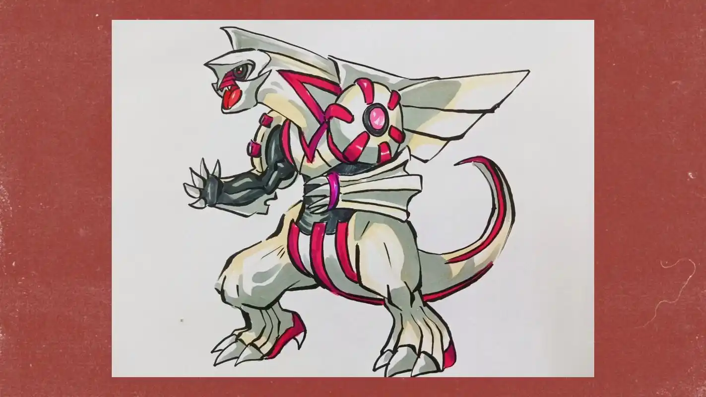 【宝可梦】绘画教程,画一只帅气的帕路奇亚 【宝可梦