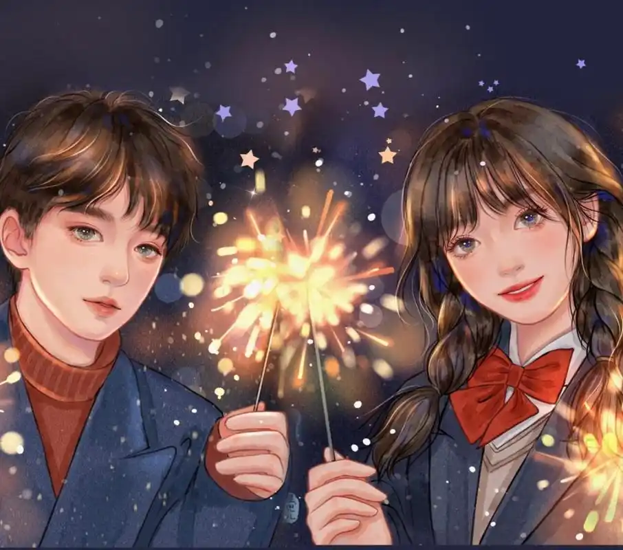 79新年烟花79情侣头像79仙女棒头像79 新年不止有红色哦 筹备