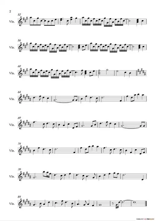 江上清风游 小提琴独奏 小提琴谱 简谱