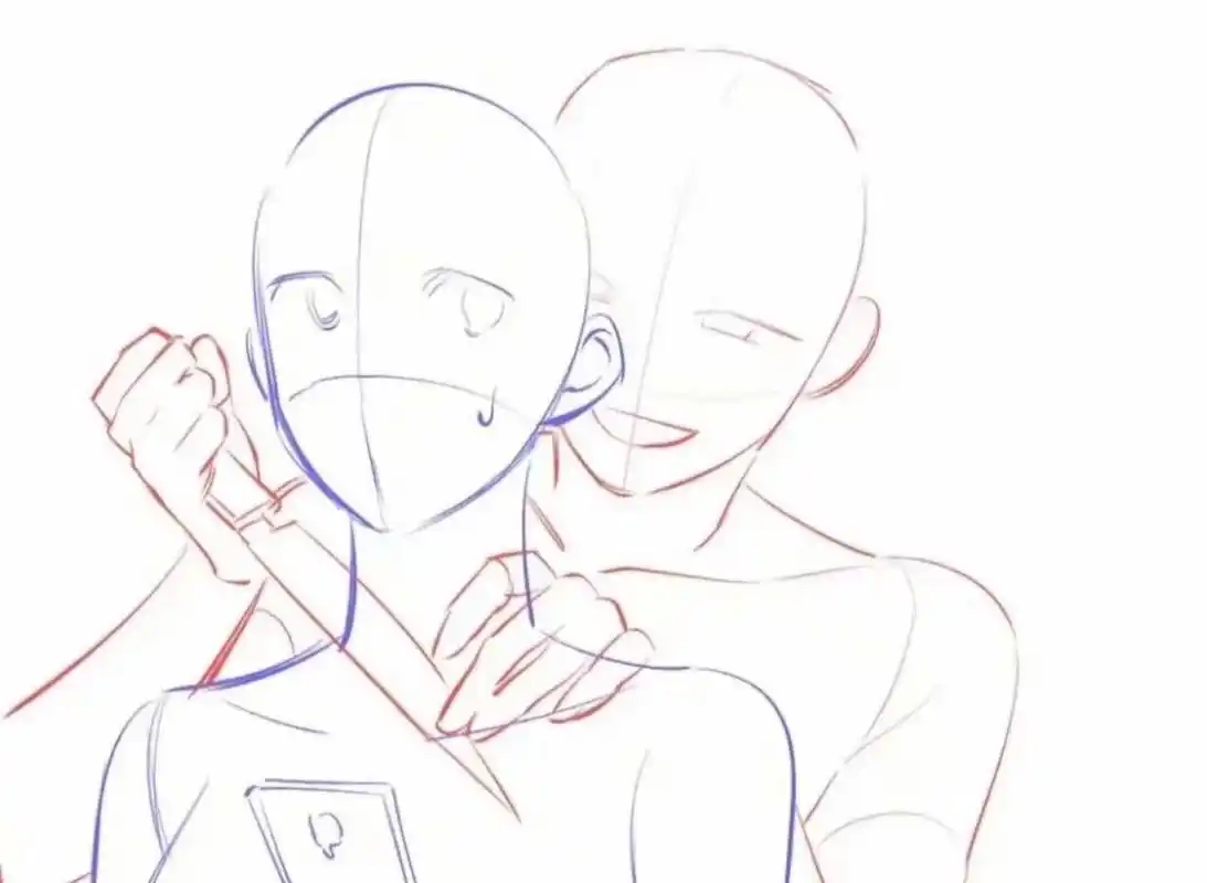 双人cp动态构图参考|绘画素材 相爱相杀,并肩作战,码住,快来产粮吧