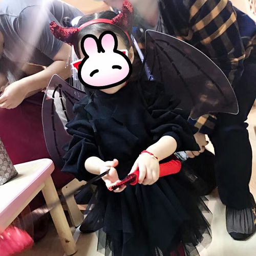万圣节儿童黑色小恶魔蝙蝠翅膀派对演出道具魔鬼黑色走秀翅膀包邮