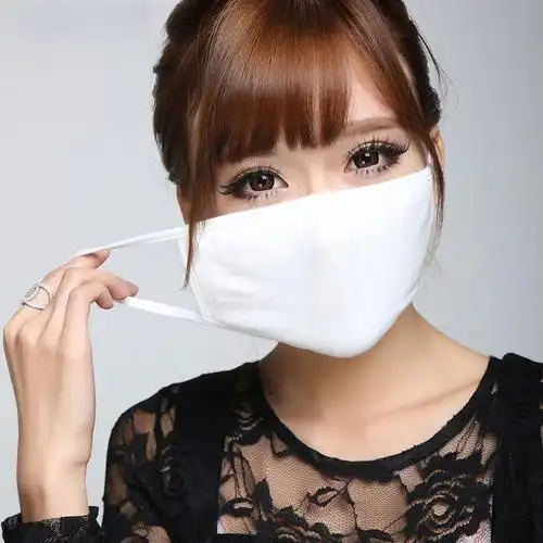 白色健康立体透气可爱骑行舒适男女士防尘防寒保暖防风纯棉口罩