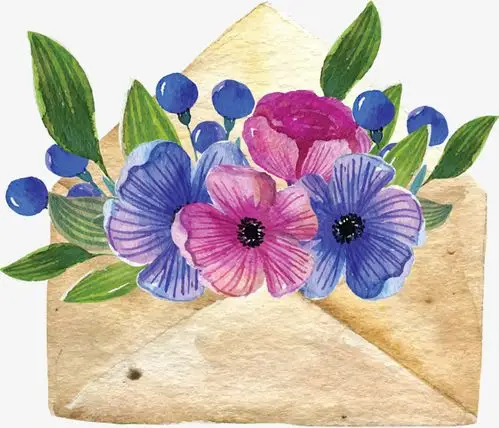 母亲节妈妈母亲亲情爱护感情花信件【免抠元素png】-90设计网