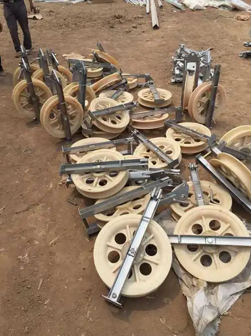 尼龙滑轮供货商 5轮三角板大直径滑子 大直径放线滑车价位