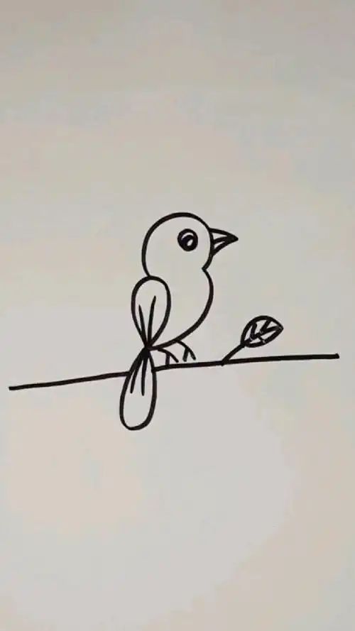 这样画小鸟,三岁小孩都会画,赶紧一起跟我来画吧!#儿童简笔画
