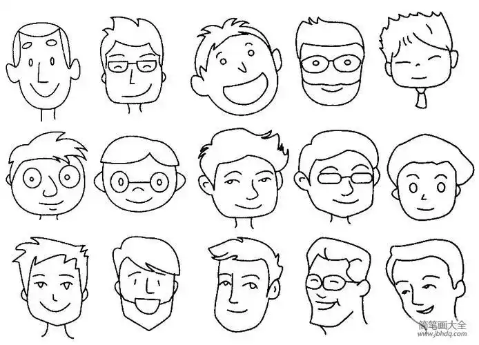 爸爸简笔画连线