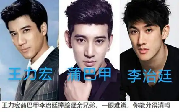 原先李治廷,王力宏和蒲巴甲在演艺圈是众所周知的长得像,很多网民对这