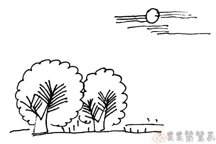 简单线条的风景简笔画