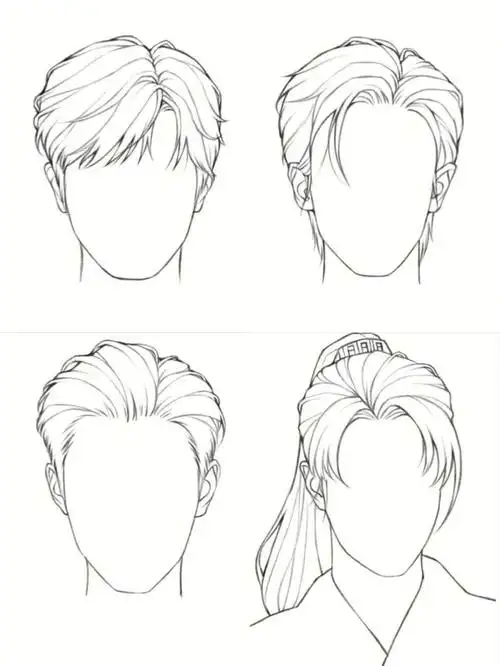 发个男生头发线稿画法～#寻找小红书绘画大神  #线稿  #头发  #佳儿