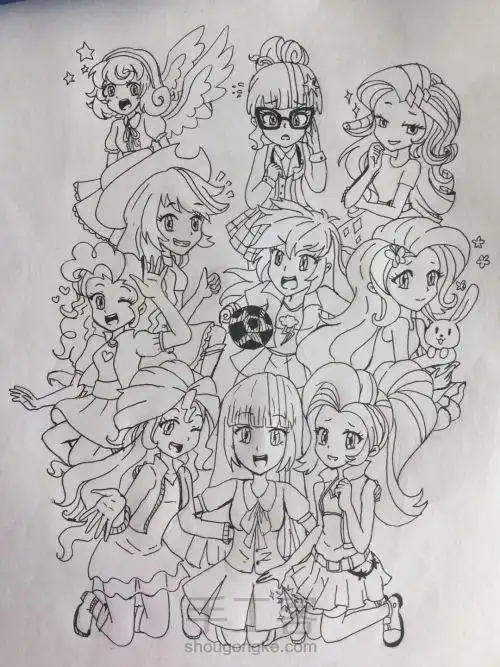 小马宝莉小马国女孩大合照 第12步