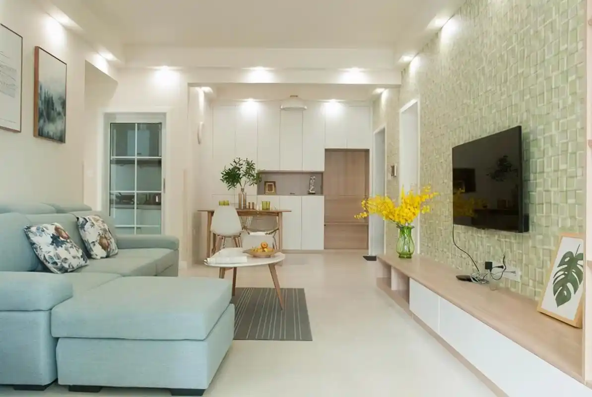 90平小三室最简易装修清新大方不输精装房