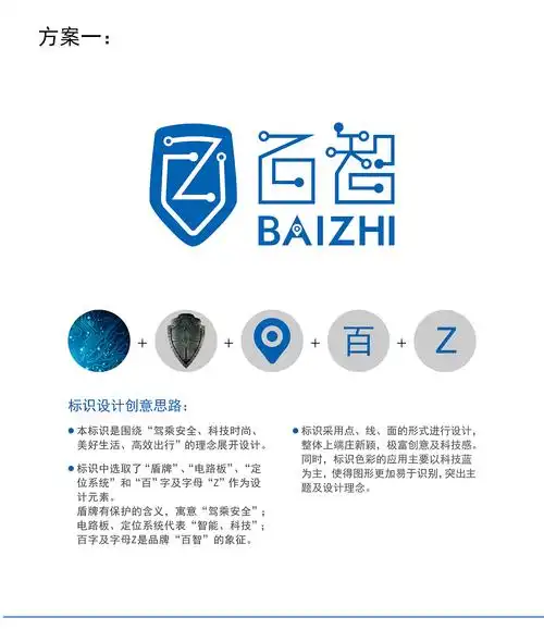 百度无人车_logo设计方案