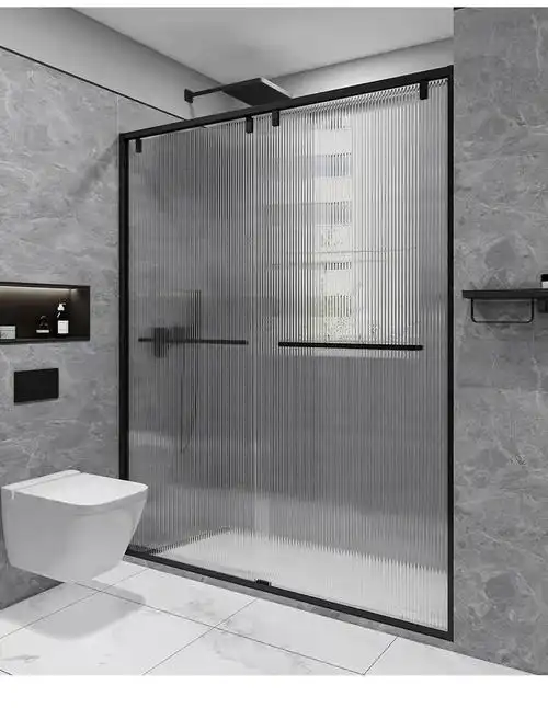 卫生间柯佳不锈钢淋浴房整体浴室玻璃门隔断一字字型整体淋浴房