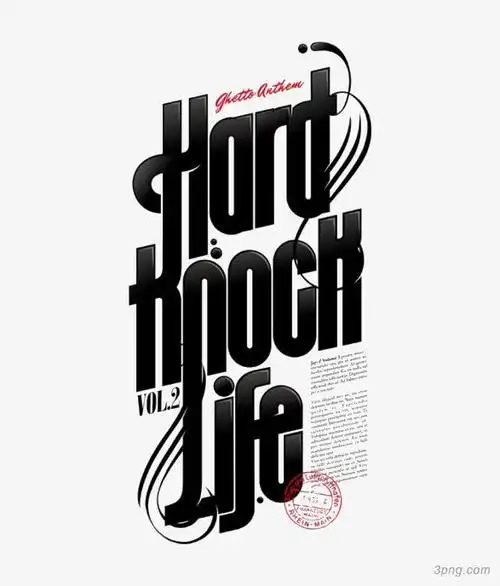 花体英文艺术字png素材透明免抠图片-动植人物-三元素3png.com