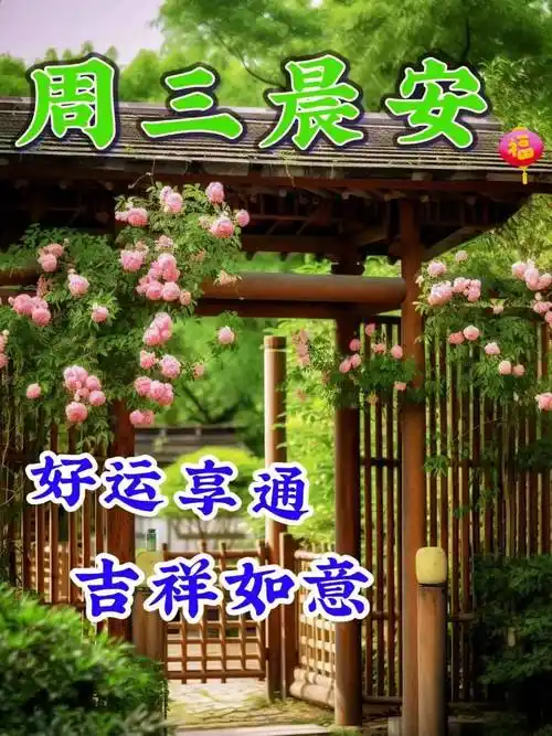 周三最新早安问候祝福图片带字_朋友_人生_阳光