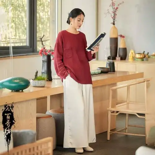 女素衣禅服古风汉元棉麻春季素轻国风上衣禅意茶服婵服装佛系女装