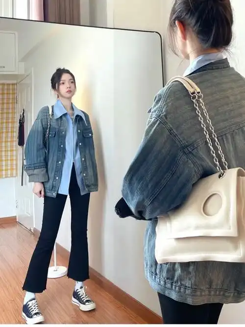 牛仔衣搭配什么裤子最好(牛仔外套搭配什么裤子好看)