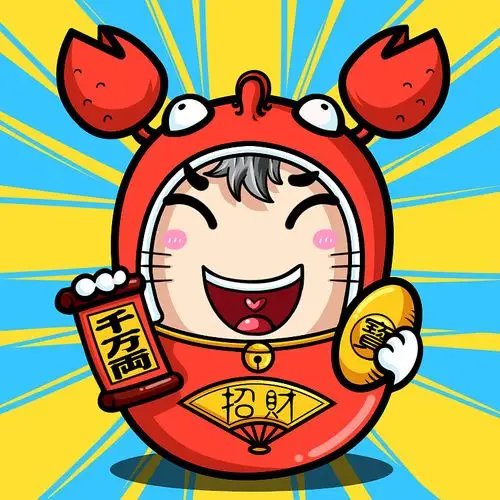 小龙虾商业插画logo