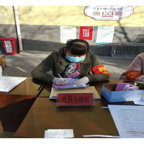 参战退役女兵为党徽党旗再添光彩