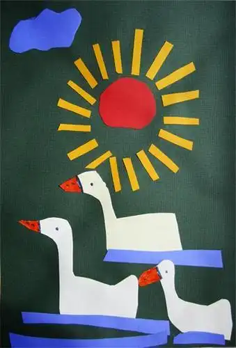 用剪刀剪纸并贴在纸上的画 手工剪纸图片大全简单-蒲城教育文学网