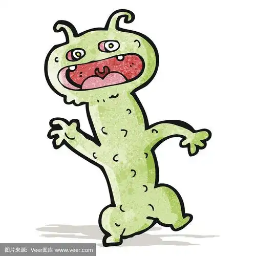 卡通奇怪的怪物