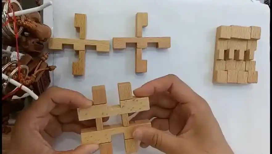 圣匠鲁班 12根鲁班锁孔明锁拼装过程演示
