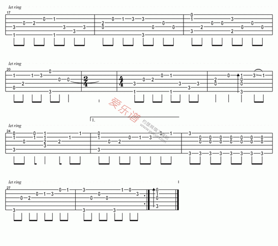 宁夏吉他谱梁静茹指弹版高清六线谱图片谱
